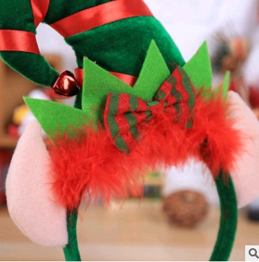 Christmas Day Decoration Creative Explosion Color Feather Decoration Sequins Tip Hat Headband Headband