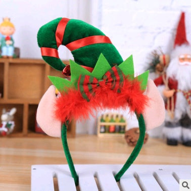 Christmas Day Decoration Creative Explosion Color Feather Decoration Sequins Tip Hat Headband Headband
