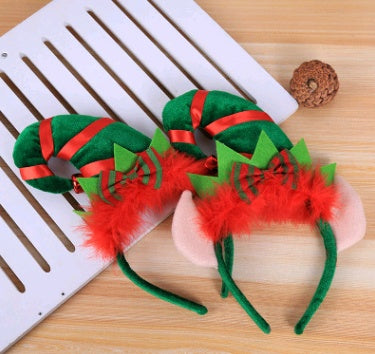 Christmas Day Decoration Creative Explosion Color Feather Decoration Sequins Tip Hat Headband Headband