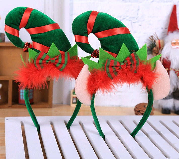 Christmas Day Decoration Creative Explosion Color Feather Decoration Sequins Tip Hat Headband Headband